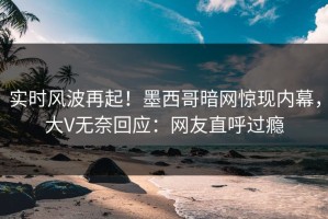 实时风波再起！墨西哥暗网惊现内幕，大V无奈回应：网友直呼过瘾