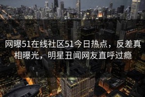 网曝51在线社区51今日热点，反差真相曝光，明星丑闻网友直呼过瘾