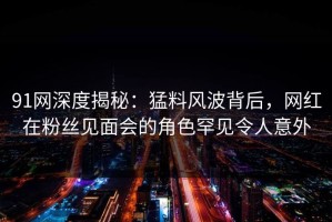 91网深度揭秘：猛料风波背后，网红在粉丝见面会的角色罕见令人意外