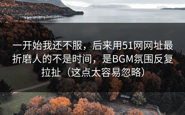 一开始我还不服,后来用51网网址最折磨人的不是时间,是BGM氛围反复拉扯(这点太容易忽略) 一开始我还不服,后来用51网网址最折磨人的不是时间,是BGM氛围反复拉扯(这点太容易忽略)